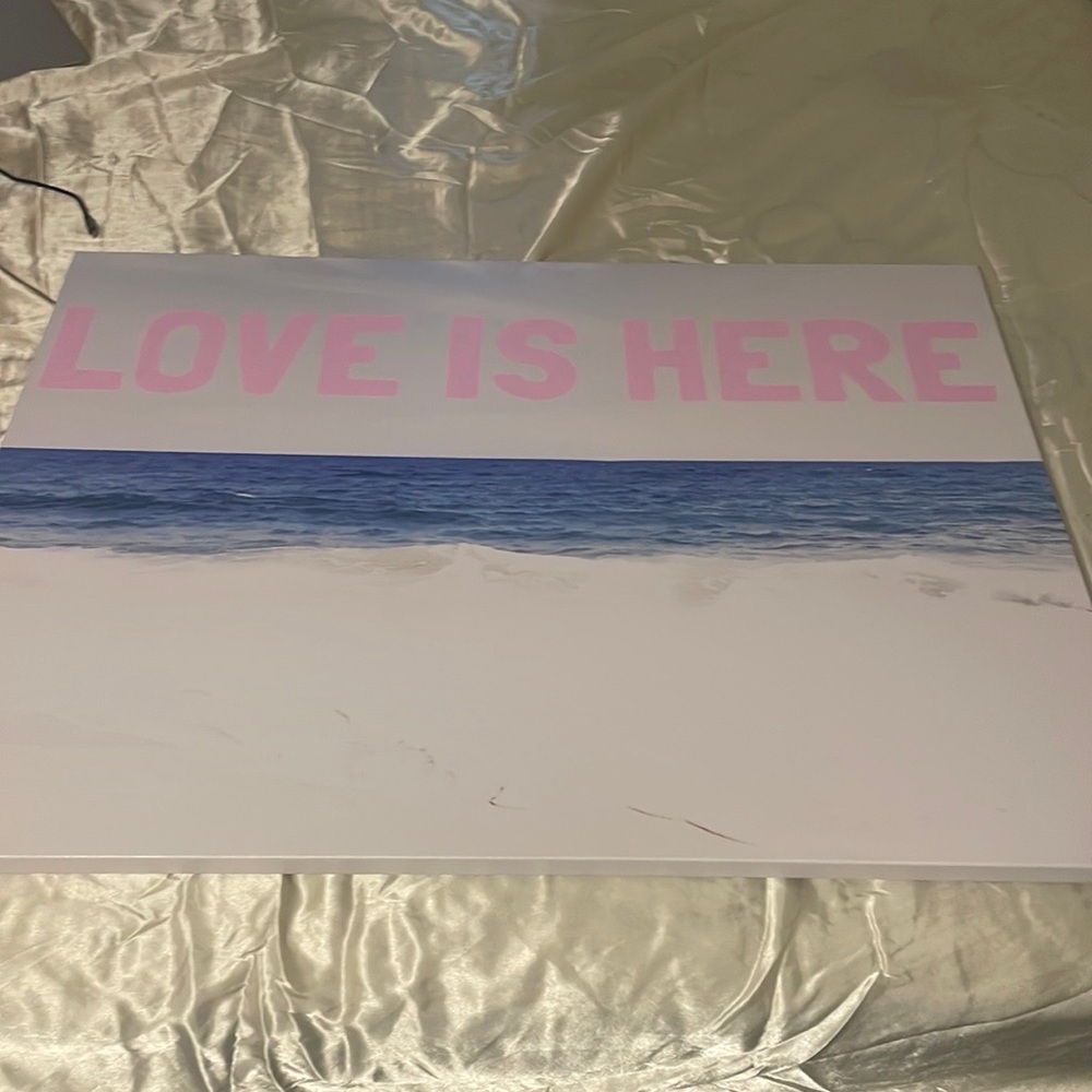 Love Is Here coastal beach painting